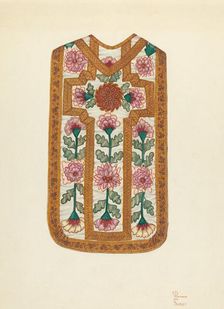 Ecclesiastical Vestment, c. 1939. Creators: Josephine C. Romano, Hal Blakeley
