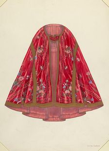 Ecclesiastical Vestment (front view), c. 1940. Creator: Syrena Swanson