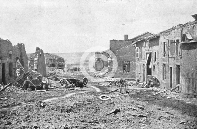 'Echec a l'ennemi; La rue principale de Fleury-devant-Douaumont, ou nous..., 1916 (1924) Creator: Unknown.