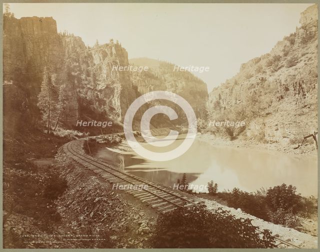 Echo Cliffs, Canyon of the Grand River, Glenwood Extension, Colorado, 1885. Creator: William Henry Jackson (American, 1843-1942).