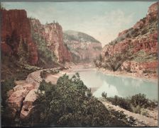 Echo Cliffs, Grand River Canyon, 1890s. Creator: William Henry Jackson (American, 1843-1942)