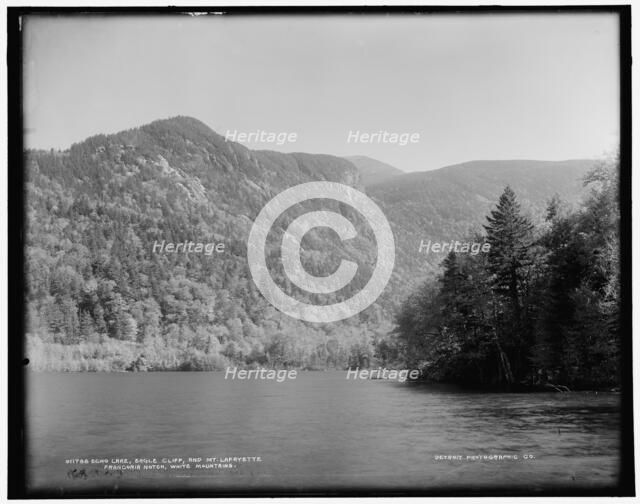 Echo Lake, Eagle Cliff, and Mt. Lafayette, Franconia Notch, White Mountains, between 1890 and 1901. Creator: Unknown.
