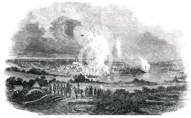 Eckernforde, on the Night of September 12-13, 1850. Creator: Unknown.