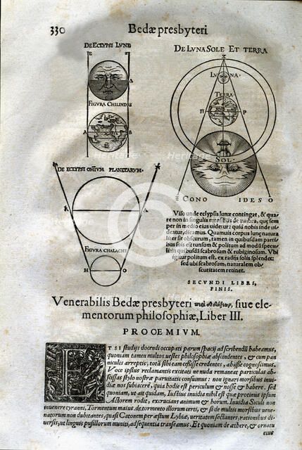Eclipse, engraving from 'De Elementis Philosofia'.