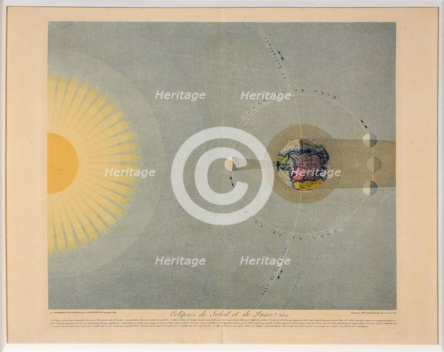 Eclipses de Soleil et de Lune (no. 5), pub. 1839. Creator: Auguste-Henri Dufour (1795-1865).