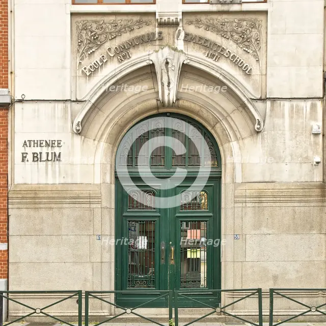 Ecole Communale, 7 Av. De Roodebeek, (1913), c2014-2017. Artist: Alan John Ainsworth.