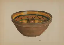 Economite Bowl or Cake Mold, c. 1937. Creator: Edward White