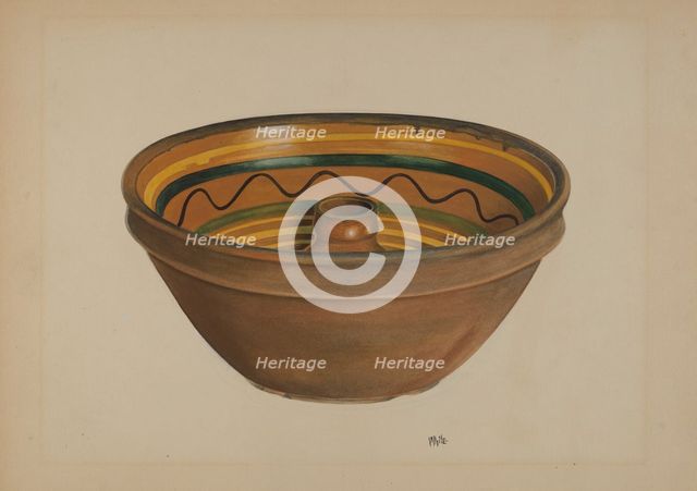 Economite Bowl or Cake Mold, c. 1937. Creator: Edward White.