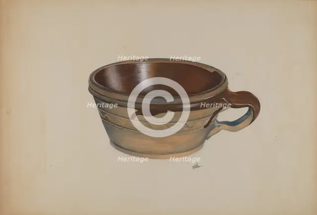 Economite Bowl w/ Handle, c. 1937. Creator: Edward White.