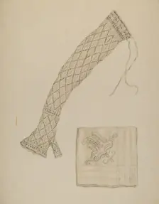 Economy Handkerchief and Mitts, c. 1938. Creator: Eva Wilson