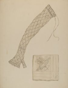 Economy Handkerchief and Mitts, c. 1938. Creator: Eva Wilson