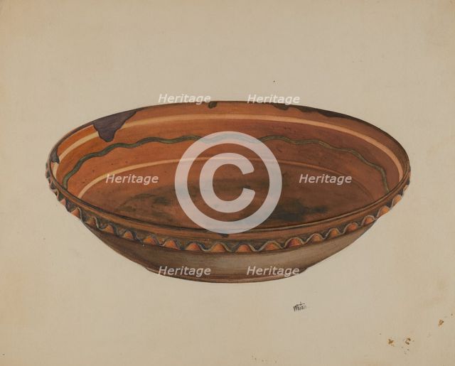 Economy Pie Plate, c. 1937. Creator: Edward White.
