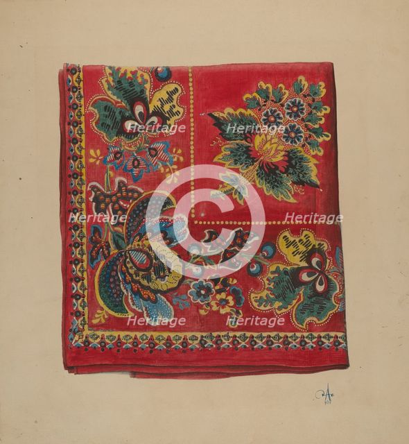 Economy Red Handkerchief, 1938. Creator: Ralph Atkinson.