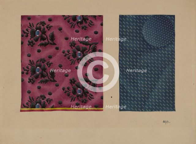 Economy Samples of Silk, c. 1938. Creator: Edward White.