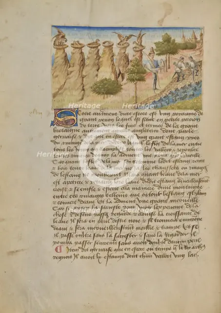 Ecosse; Livre des merveilles du monde (Book of the Marvels of the World), about 1460-1465. Creator: Master of the Geneva Boccaccio.