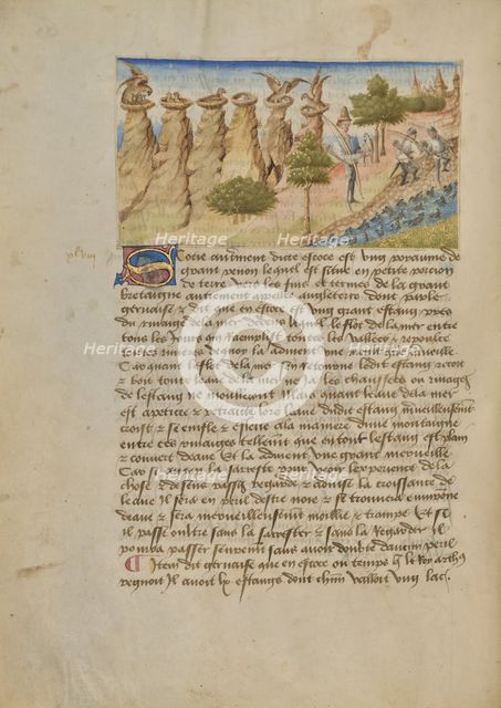 Ecosse; Livre des merveilles du monde (Book of the Marvels of the World), about 1460-1465. Creator: Master of the Geneva Boccaccio.