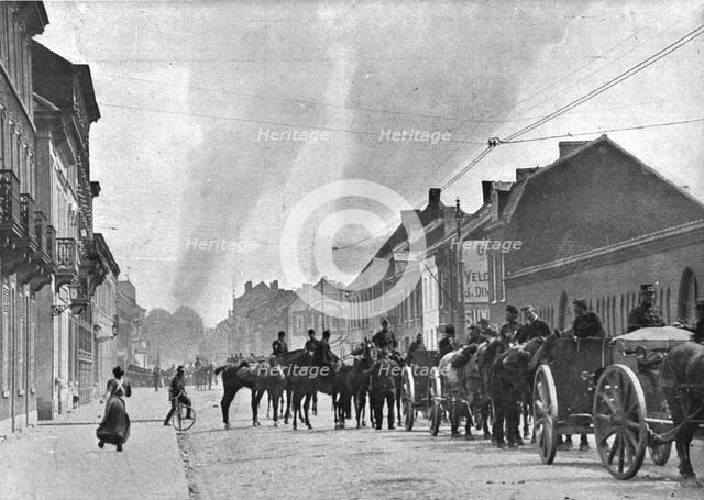 ''Ecrases par le Nombre; Louvain est evacue le 18 aout', 1914. Creator: Unknown.
