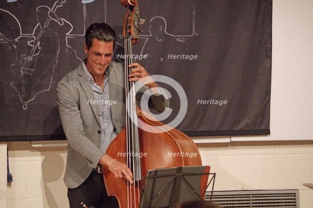 Ed Babar, Peter Letanka Trio, Steyning Jazz Club, Steyning, West Sussex, 2022. Creator: Brian O'Connor.