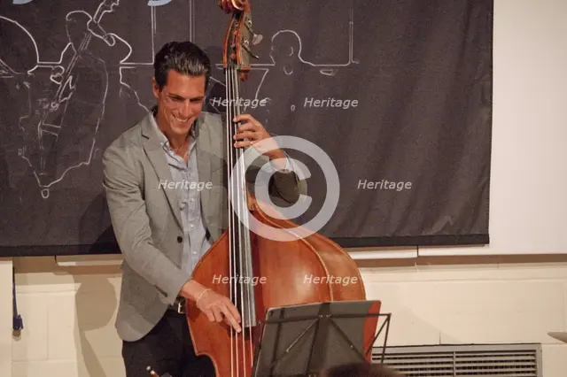Ed Babar, Peter Letanka Trio, Steyning Jazz Club, Steyning, West Sussex, 2022. Creator: Brian O'Connor.