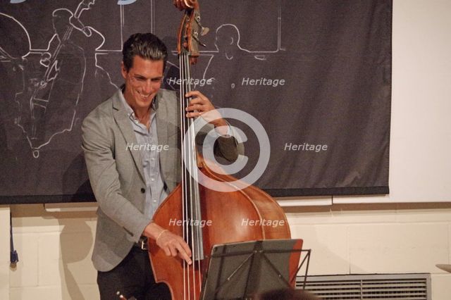 Ed Babar, Peter Letanka Trio, Steyning Jazz Club, Steyning, West Sussex, 2022. Creator: Brian O'Connor.