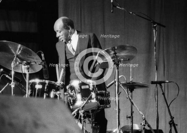 Ed Thigpen, Dominion Theatre, London, June, 1985.    Artist: Brian O'Connor.