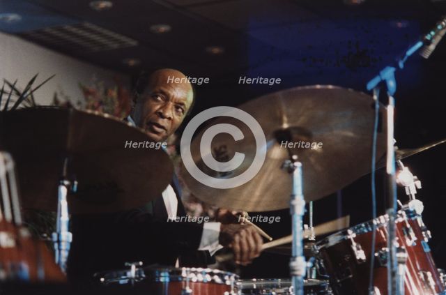 Ed Thigpen, Jazz Inn Party, Nordwijk, Netherlands, 1989. Creator: Brian Foskett.