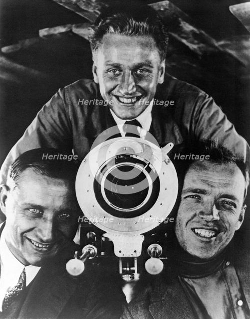 Eduard Tisse, Grigori Aleksandrov and Sergey Komarov, 1926.
