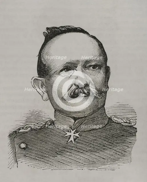 Eduard von Fransecky (Eduard Friedrich Karl von Fransecky) (1807-1890), Prussian general, 1870.  Creator: Unknown.