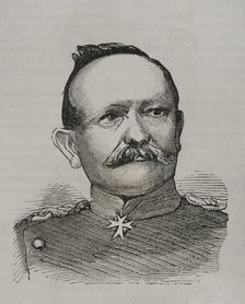 Eduard von Fransecky (Eduard Friedrich Karl von Fransecky) (1807-1890), Prussian general, 1870. Creator: Unknown