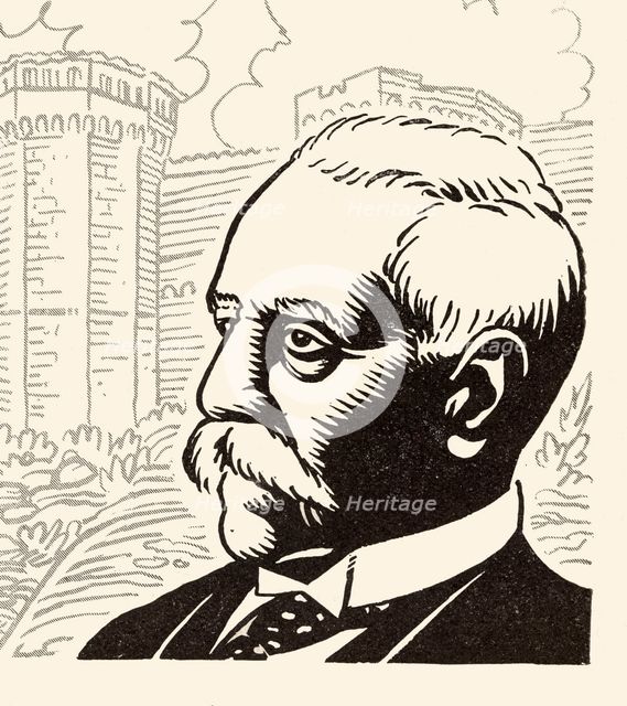 Eduardo Toda Güell (1855-1941). Catalan diplomatic and writer. Drawing, 1934.