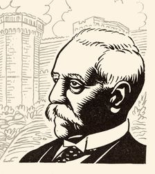 Eduardo Toda Güell (1855-1941). Catalan diplomatic and writer. Drawing, 1934