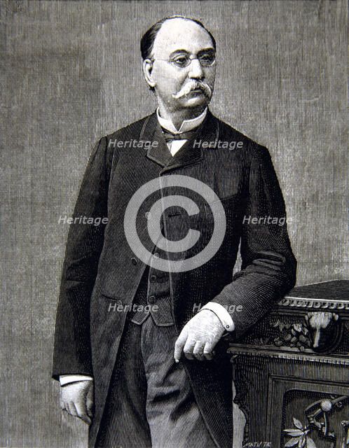 Eduardo Cano de la Peña (1823-1897) Spanish Painter, engraving of  the Ilustración Española y Ame…