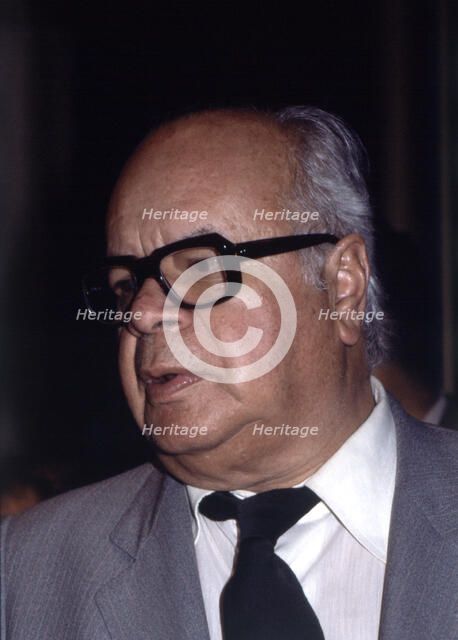 Eduardo Carranza (1913-1985), Colombian poet, portrait of 1980.