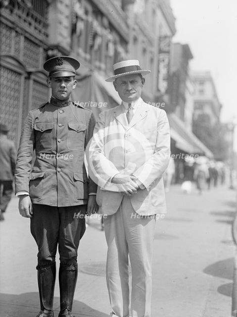 Edward Nash Hurley with Son, 1917.  Creator: Harris & Ewing.