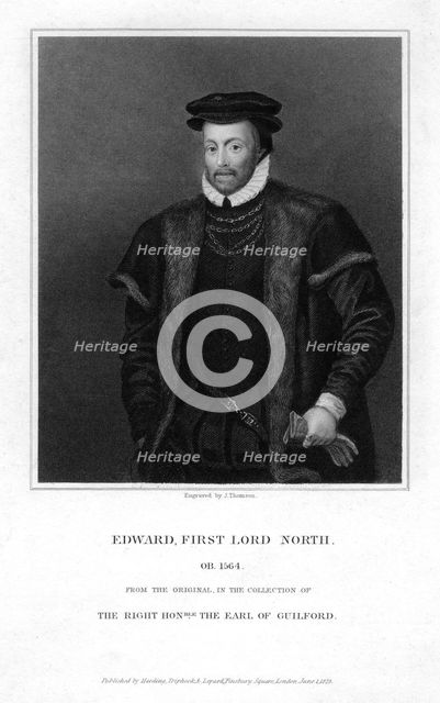 Edward North (c1496-1564), 1st Lord North, 1825.Artist: J Thomson