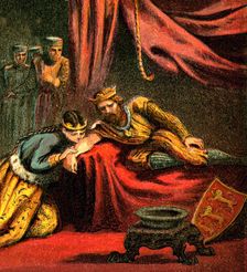 Edward of Woodstock, Prince of Wales, with his wife, Joan, Princess of Wales, c1850