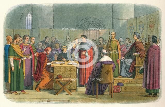 'Edward acknowledged as suzerain of Scotland', 1290 (1864). Artist: James William Edmund Doyle.