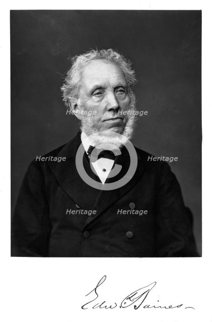Edward Baines, English newspaper-proprietor and politician. Artist: Unknown