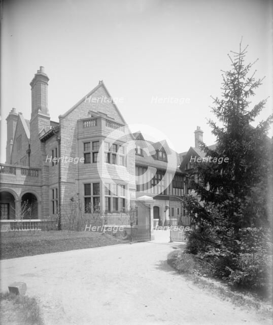 Edward C. Walker residence, entrance to court, Walkerville, Ont., between 1906 and 1915. Creator: William H. Jackson.