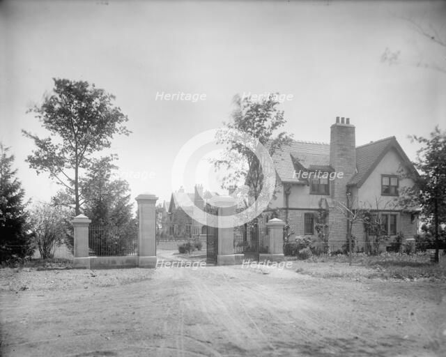 Edward C. Walker residence, gate & lodge, Walkerville, Ont., between 1906 and 1915. Creator: Unknown.