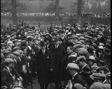 Edward Carson, Baron Carson, an Irish Unionist Politician, Walking Through a Crowd, 1921. Creator: British Pathe Ltd