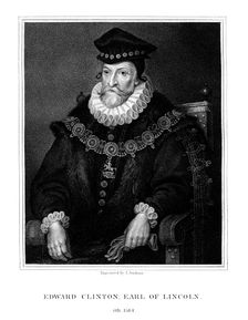 Edward Clinton, 1st Earl of Lincoln, English admiral, (1824).Artist: J Jenkins