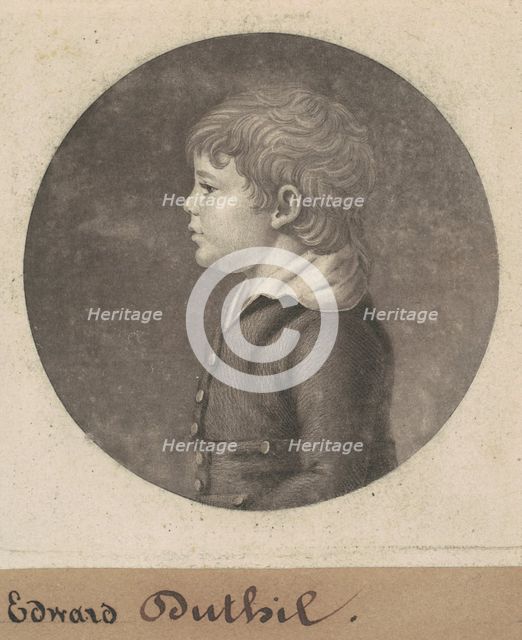 Edward Dutilh, 1802. Creator: Charles Balthazar Julien Févret de Saint-Mémin.