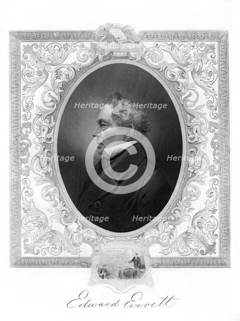 Edward Everett, American Whig Party politician from Massachusetts, 1862-1867. Artist: Unknown