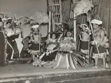 Edward Fraction as the Mikado and Mabel Walker as Katisha, 1938. Creator: Unknown