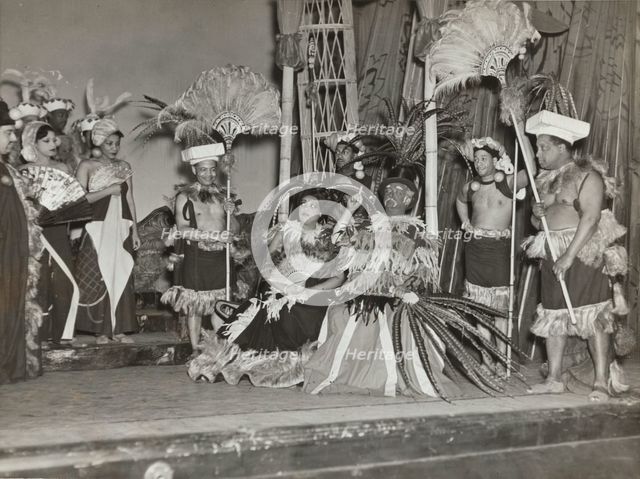 Edward Fraction as the Mikado and Mabel Walker as Katisha, 1938. Creator: Unknown.