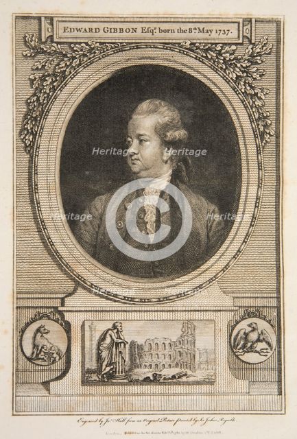 Edward Gibbon, Esq., pub. 1730  (engraving). Creator: Joshua Reynolds (1723 - 92) after.
