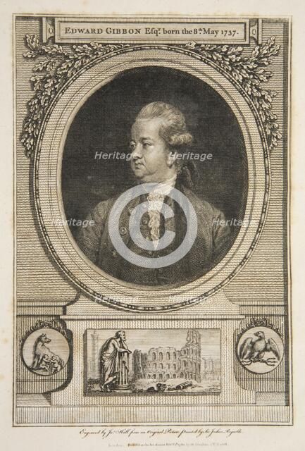 Edward Gibbon, Esq., pub. 1730  (engraving). Creator: Joshua Reynolds (1723 - 92) after.