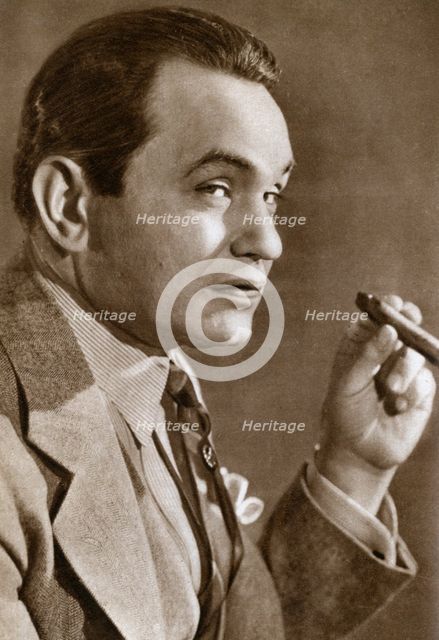 Edward Goldenberg Robinson, American stage and film actor, of Romanian origin, 1933. Artist: Unknown