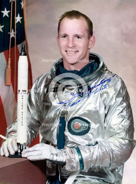 Edward Higgins White II (1930-1967), American astronaut, 1960s. Artist: Unknown